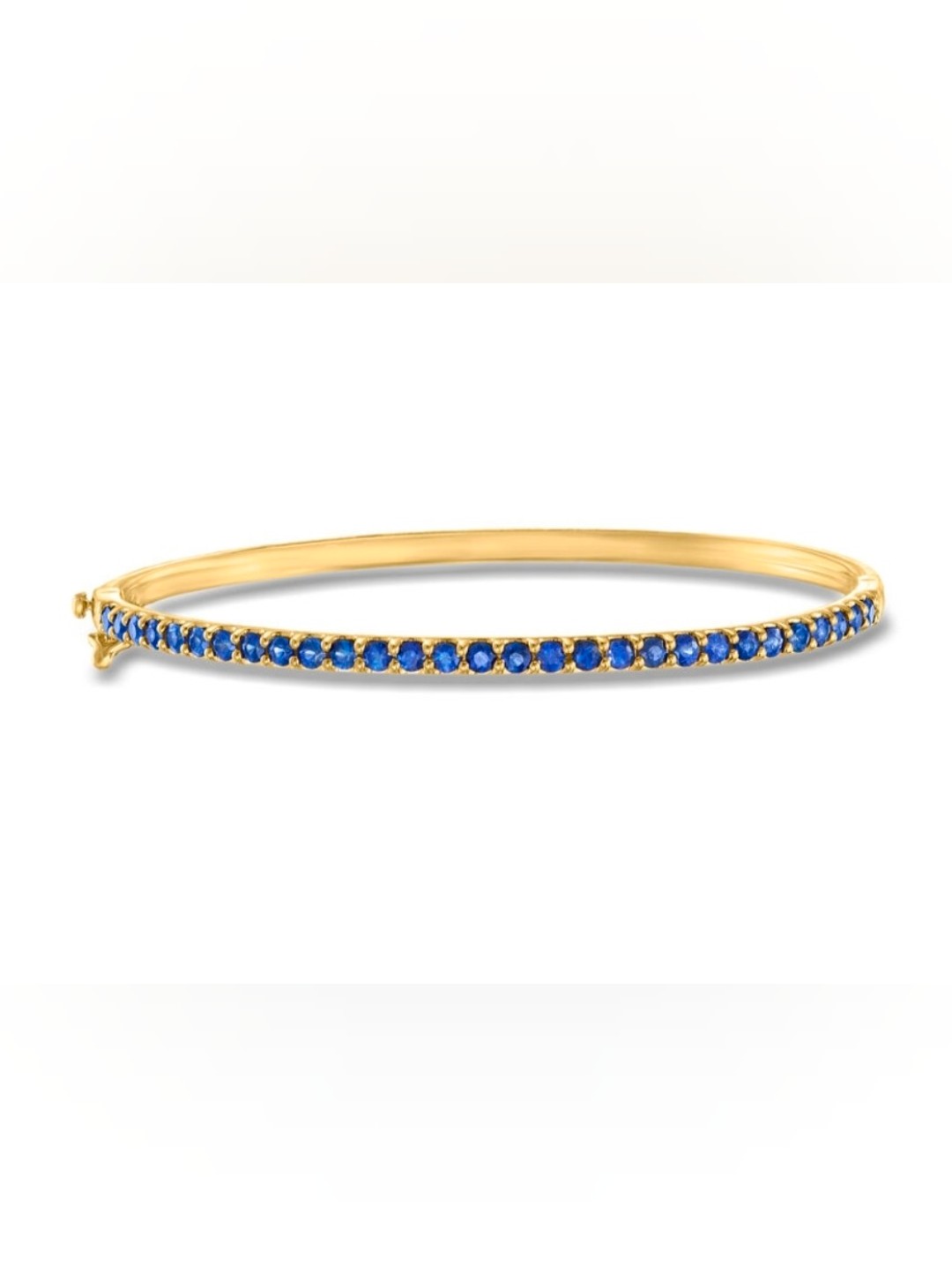 Genuine Designer Blue Sapphire Bracelet 18k Vermeil Box Clasp